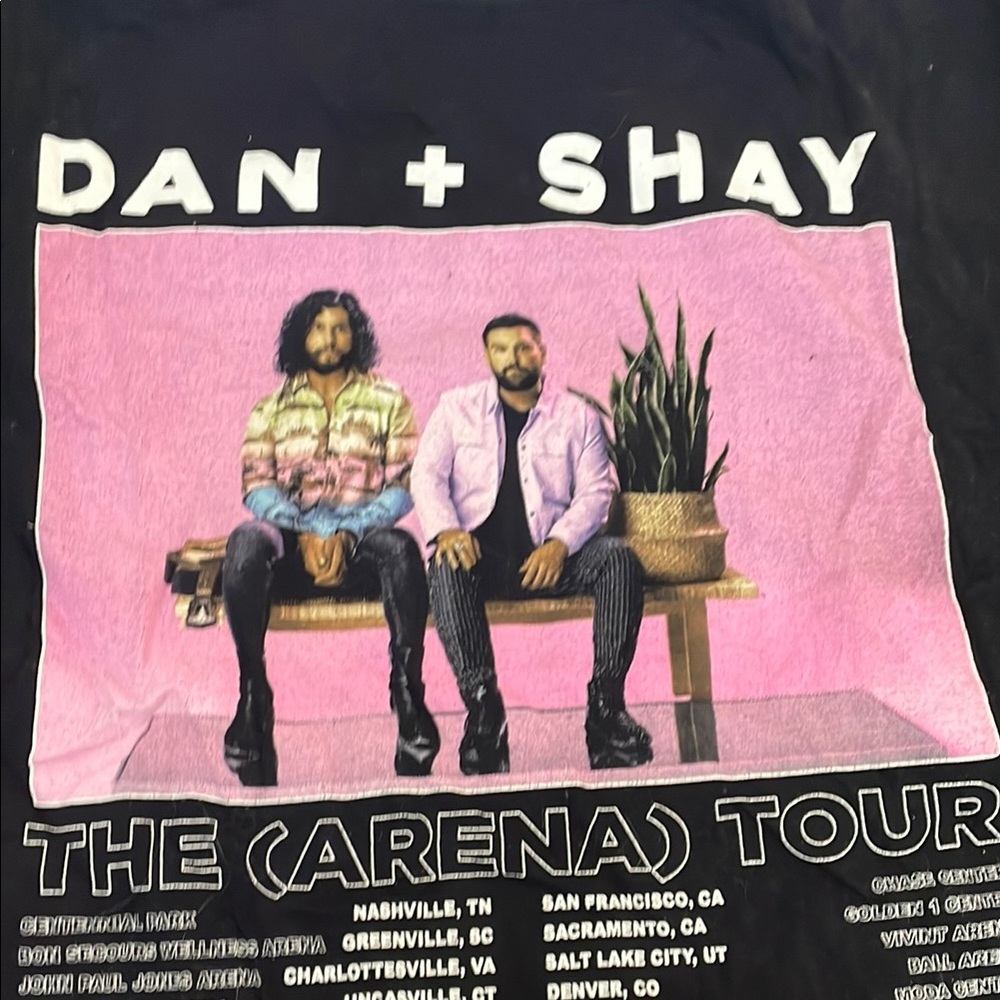 Dan & Shay Black Short Sleeve Tee Classic Crew Neck